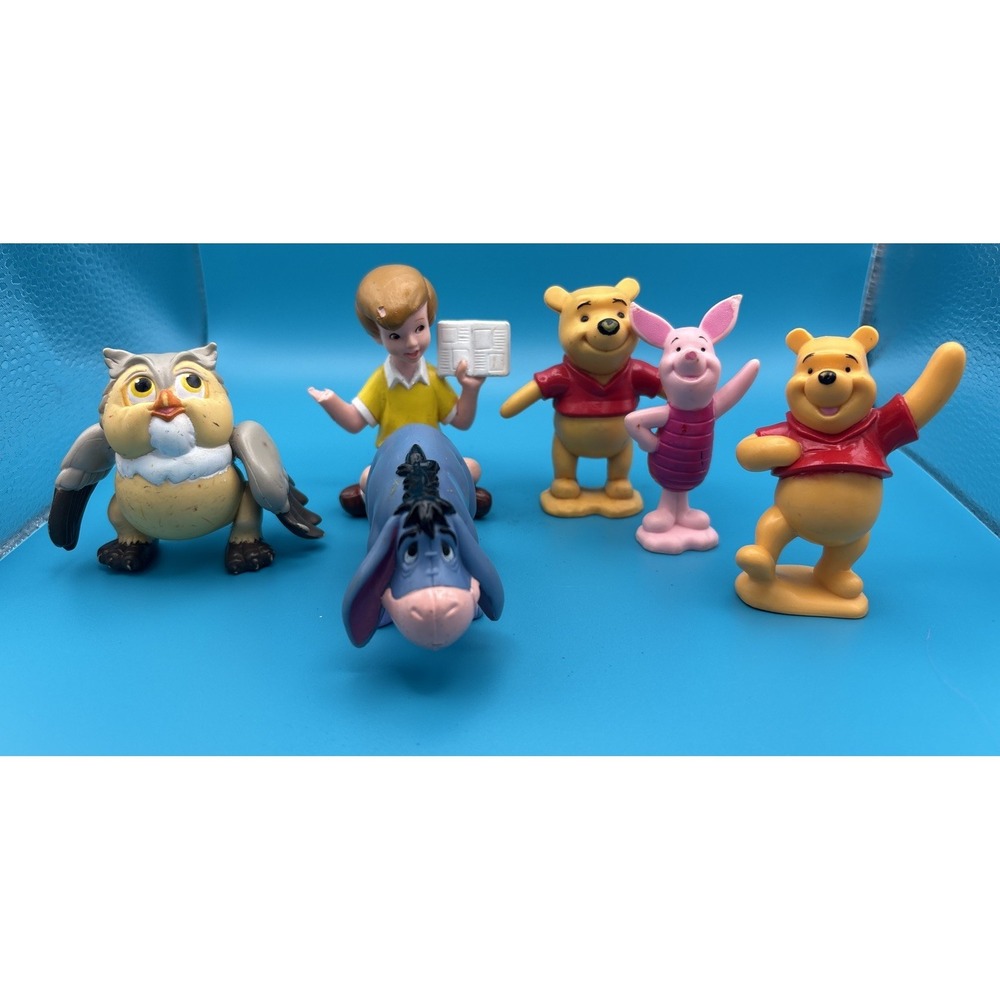 Winnie the Pooh Vintage Figurines Pooh Eeyore Piglet Set Disney